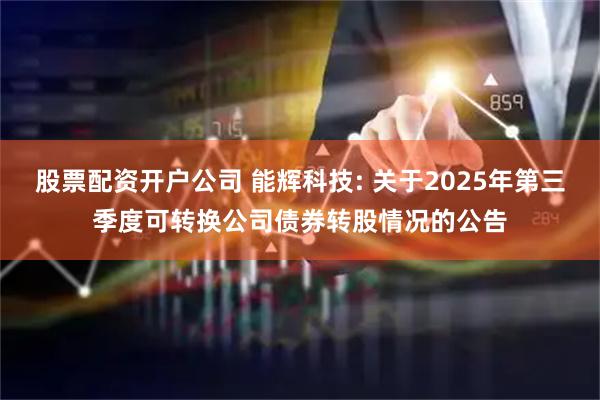 股票配资开户公司 能辉科技: 关于2025年第三季度可转换公司债券转股情况的公告
