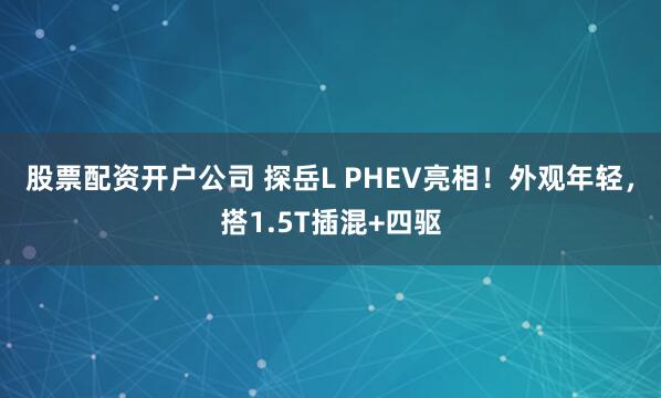 股票配资开户公司 探岳L PHEV亮相！外观年轻，搭1.5T插混+四驱